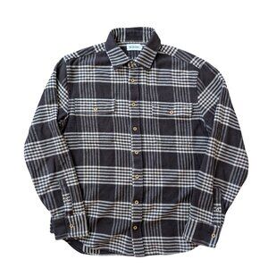 Taylor Stitch The Jack Plaid Flannel Shirt Men's sz 40 Brown Organic Cotton